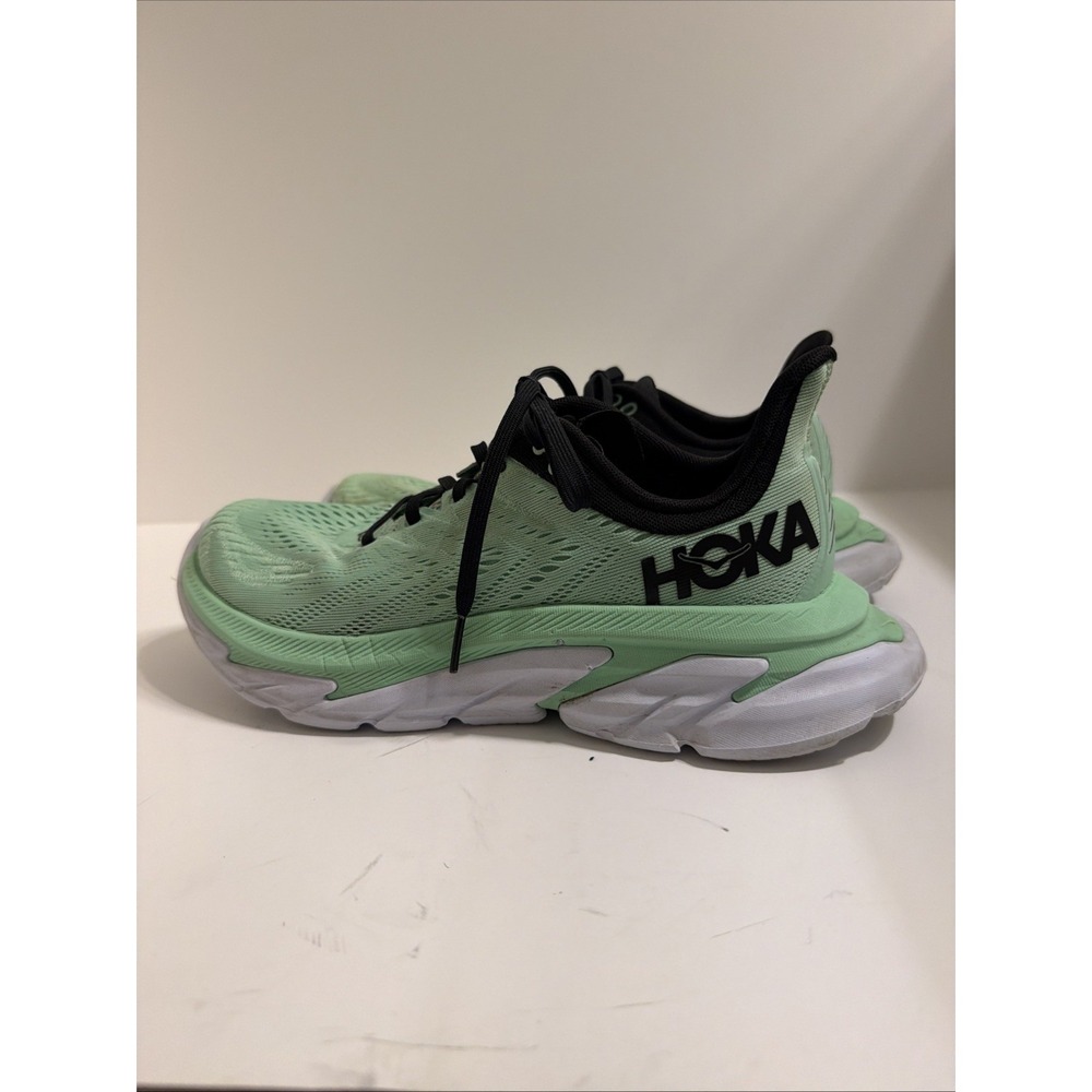Hoka One One Clifton Edge Running Shoes Men's Size 7 Bright Green READ